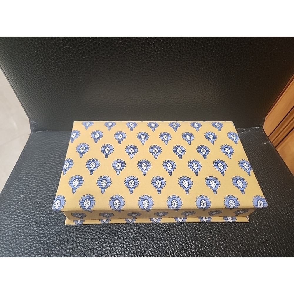 French Provencal Souleiado Fabric Yellow Small Keepsake Box - GOOD CONDITION - Picture 2 of 7